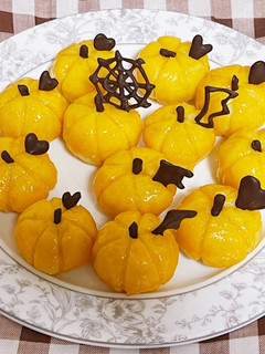 ハロウィン用♪カボチャ風スイートポテト-レシピのメイン写真