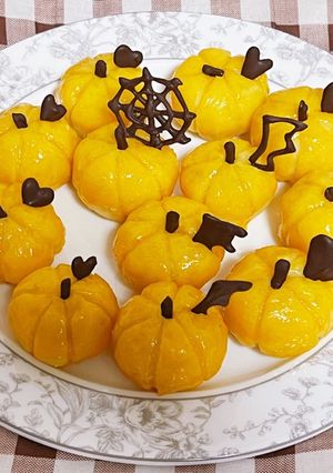 ハロウィン用♪カボチャ風スイートポテト-レシピのメイン写真