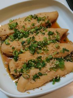 簡単!レンジで♪鶏ささみのスタミナ蒸し♪-レシピのメイン写真