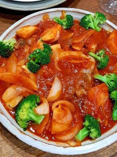 マグロのアラのアラビアータ煮込み-レシピのメイン写真