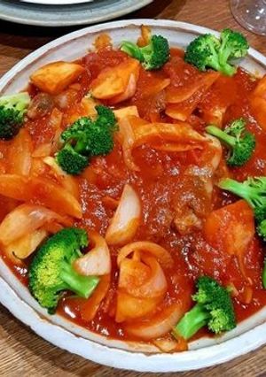 マグロのアラのアラビアータ煮込み-レシピのメイン写真