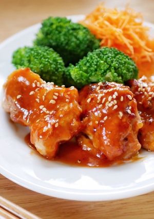 鶏もも肉のつやつや味噌ケチャップ。-レシピのメイン写真