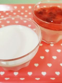 いちごオレで簡単♪いちごミルクプリン-レシピのメイン写真