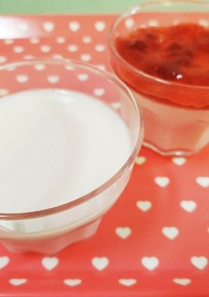 いちごオレで簡単♪いちごミルクプリン-レシピのメイン写真