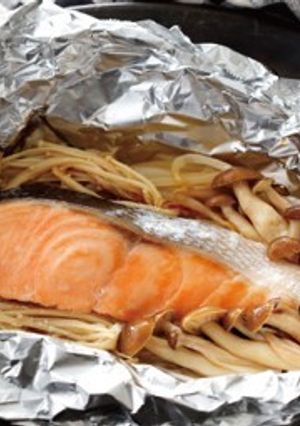 秋鮭ときのこのホイル焼き-レシピのメイン写真