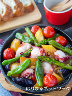じゃがいもとタコのたっぷり野菜アヒージョ-レシピのメイン写真