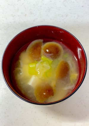 なめこ 豆腐 ねぎの味噌汁^^-レシピのメイン写真