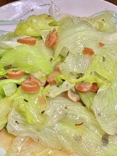 レタスの梅肉炒め-レシピのメイン写真