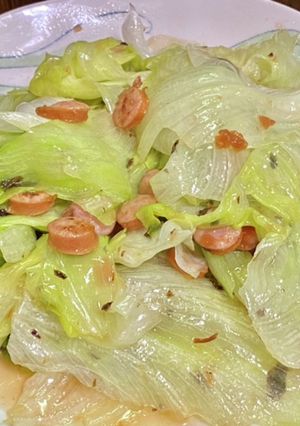 レタスの梅肉炒め-レシピのメイン写真
