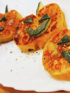 かぼちゃ餅でハロウィン・バター風味-レシピのメイン写真