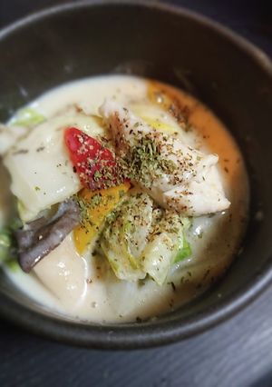 レンチン 白菜エリンギ鶏胸肉のクリーム煮-レシピのメイン写真
