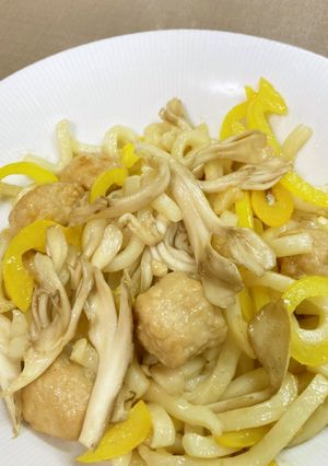 雪国まいたけ極たっぷり～焼うどん-レシピのメイン写真