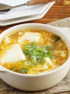 ☆簡単☆キムチと豆腐のとろとろ卵スープ-レシピのメイン写真