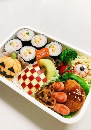 秋のお弁当(ハロウィン)-レシピのメイン写真