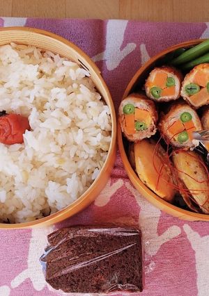 お弁当★人参いんげん肉巻き★濃厚チーズ-レシピのメイン写真