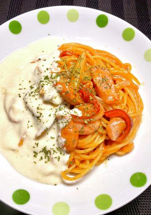 味変!チーズソースのナポリタン-レシピのメイン写真