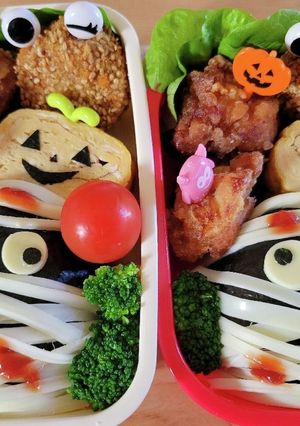 ミイラのにぎやかハロウィン弁当☆-レシピのメイン写真