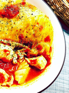炊飯器で丸ごとキャベツとチキンのトマト煮-レシピのメイン写真