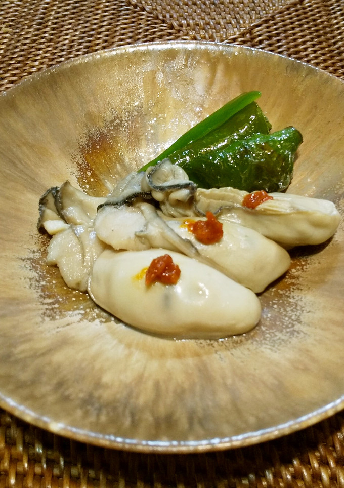牡蠣と万願寺唐辛子の焼きびたし-レシピのメイン写真