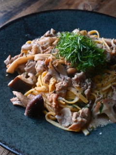 糖質制限!きのこのアーモンドミルクパスタ-レシピのメイン写真