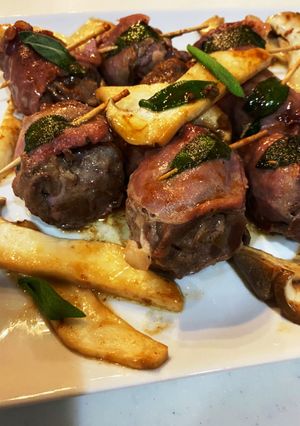 子牛が口に飛び込んでくるサルティンボッカ-レシピのメイン写真