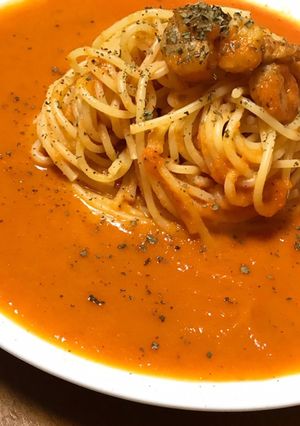 風味抜群！トマトシーフードパスタ-レシピのメイン写真