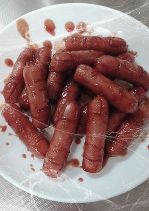 ハロウィン 生き血ソースで食べる指炒め-レシピのメイン写真