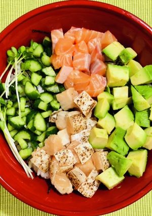 サーモンアボカド丼-レシピのメイン写真