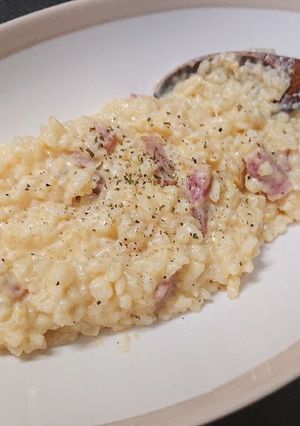 ベーコンと玉ねぎのチーズリゾット-レシピのメイン写真
