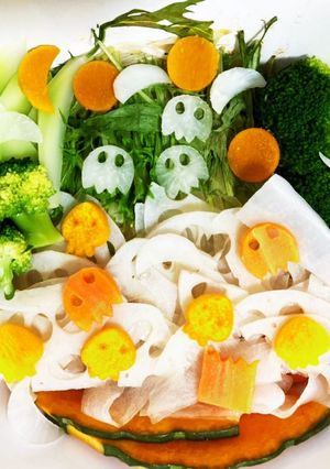 蒸し野菜 おばけのせ-レシピのメイン写真