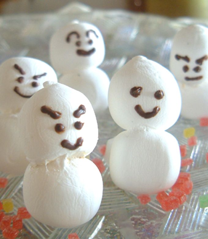 Xマスケーキの飾り☆マシュマロ雪だるま♪ by うっきー太郎