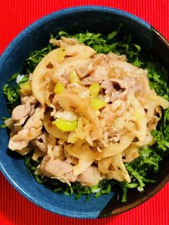 れんこん豚丼-レシピのメイン写真