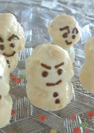 Xマスケーキの飾り☆プチシュー雪だるま♪-レシピのメイン写真