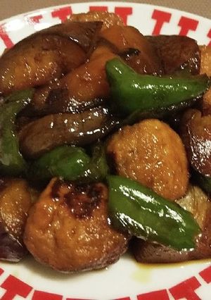 ◆茄子とピーマンと肉団子の甘辛炒め◆-レシピのメイン写真