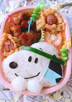 運動会☆スヌーピーキャラ弁-レシピのメイン写真