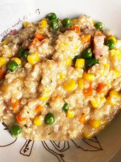 お手軽簡単オートミールのクリームリゾット-レシピのメイン写真