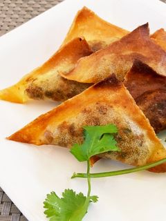 春巻きの皮で♡インド料理のサモサ風-レシピのメイン写真