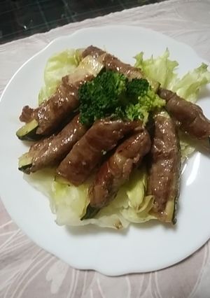 ズッキーニの豚肉　巻き巻き-レシピのメイン写真