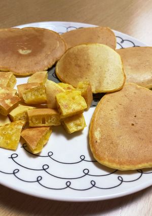 【卵なし】かぼちゃとバナナのホットケーキ-レシピのメイン写真
