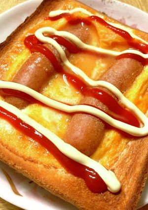 ソーセージエッグトースト！-レシピのメイン写真