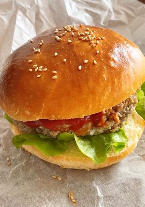ふわふわ！子ども喜ぶハンバーガーバンズ-レシピのメイン写真