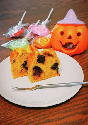 かぼちゃとブルーベリーのパウンドケーキ-レシピのメイン写真