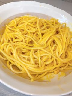 ズボラ 簡単! 栗かぼちゃスープでパスタ-レシピのメイン写真