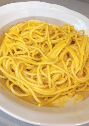 ズボラ 簡単! 栗かぼちゃスープでパスタ-レシピのメイン写真