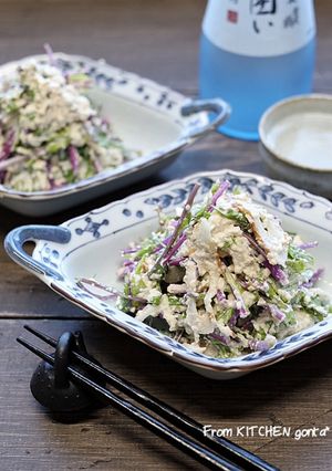 赤水菜とちくわのピリ辛白和え-レシピのメイン写真