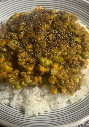 枝豆コーン茄子キーマカレー-レシピのメイン写真