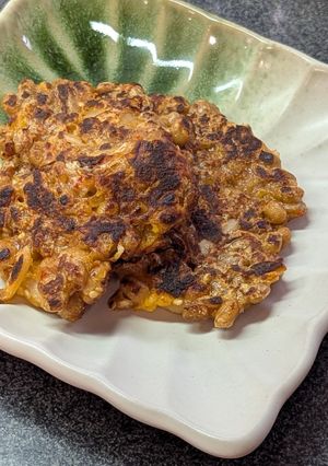 おつまみに♡カリカリ納豆チーズキムチ焼き-レシピのメイン写真