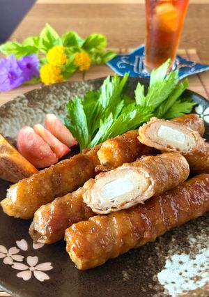 夕食・お弁当・作り置き★ちくわ長芋の豚バラ巻き-レシピのメイン写真