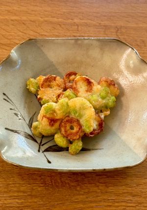 ちくわと枝豆のチーズかき揚げ-レシピのメイン写真
