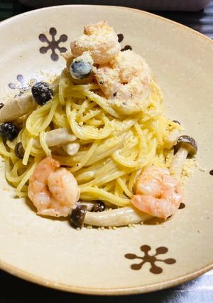 エビとしめじのクリームパスタ-レシピのメイン写真